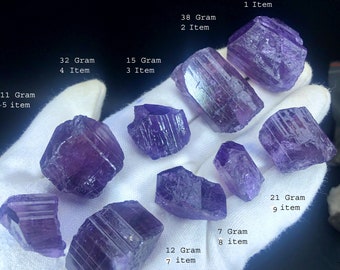 Rich Purple Color Scapolite Crystals Lot, Scapolite Stone, Crystal Specimen, Raw Mineral, Scapolite from Afghanistan