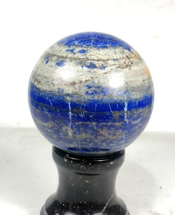 ラピスラズリ球（黄鉄鉱入り） - アフガニスタン（67 mm、471 グラム