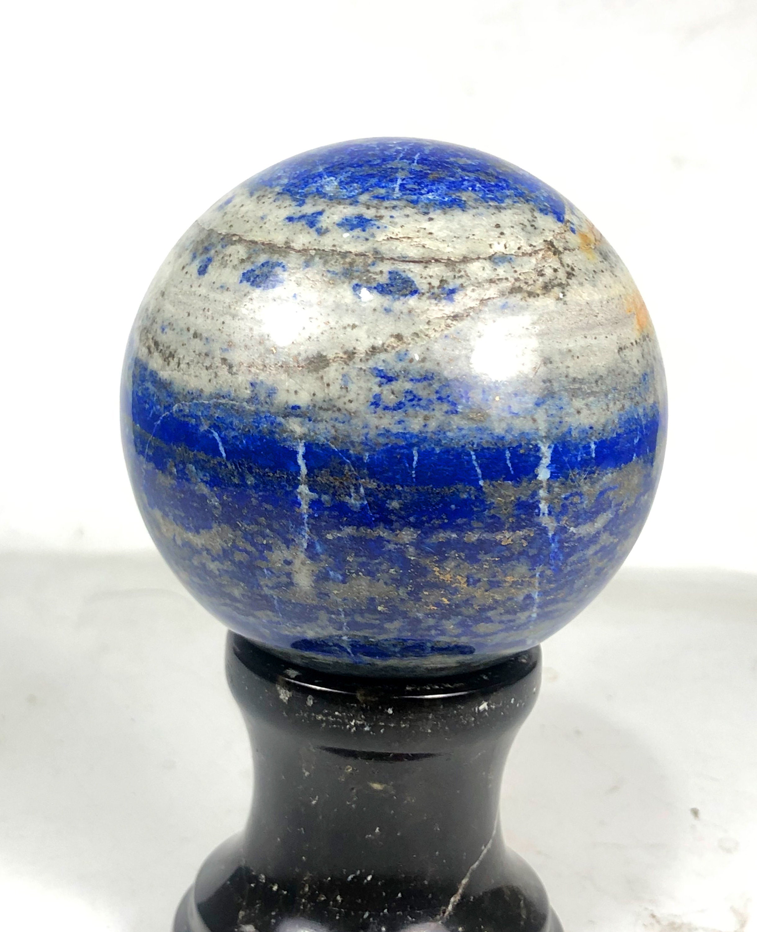 ラピスラズリ球（黄鉄鉱入り） - アフガニスタン（67 mm、471 グラム