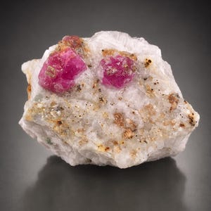 Pink Ruby Crystals On Matrix From Afghanistan - 128 Grams