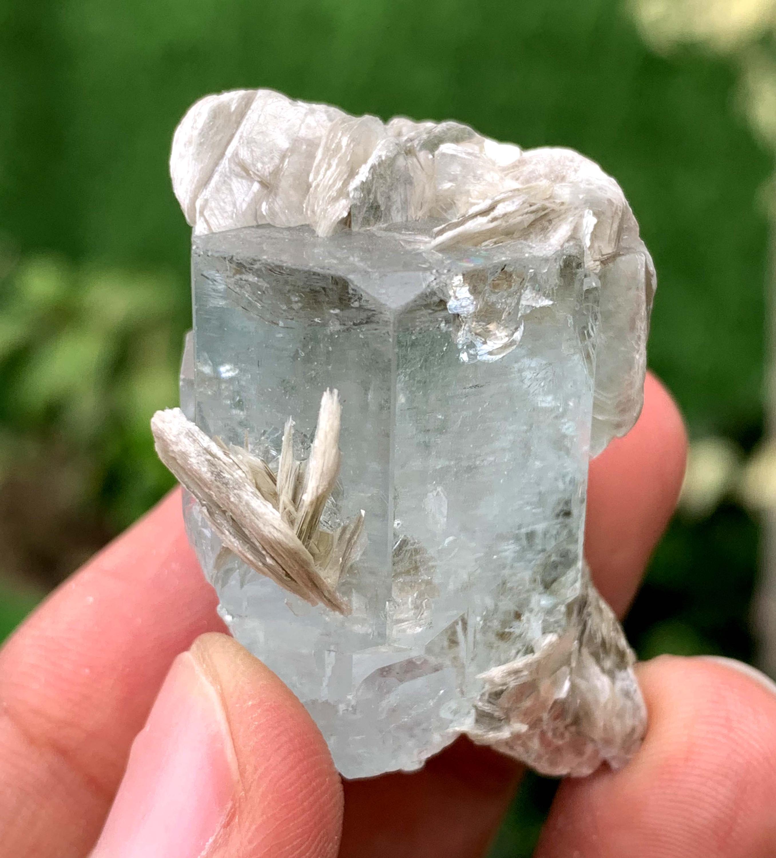 パキスタン産ブルーアクアマリンクリスタル（雲母入り） - 27