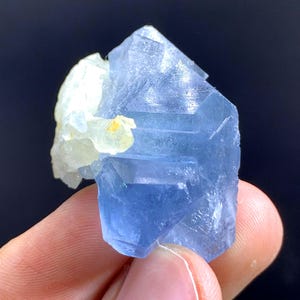Blue Celestine Crystal With Yellow Calcite From Afghanistan - 26 Gram
