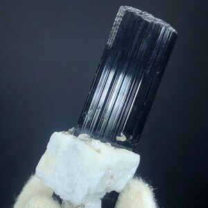 Natural Schorl Tourmaline Crystal With Feldspar And Mica, Minerals Specimen, Raw Tourmaline, Tourmaline From Skardu Pakistan-45 Gram