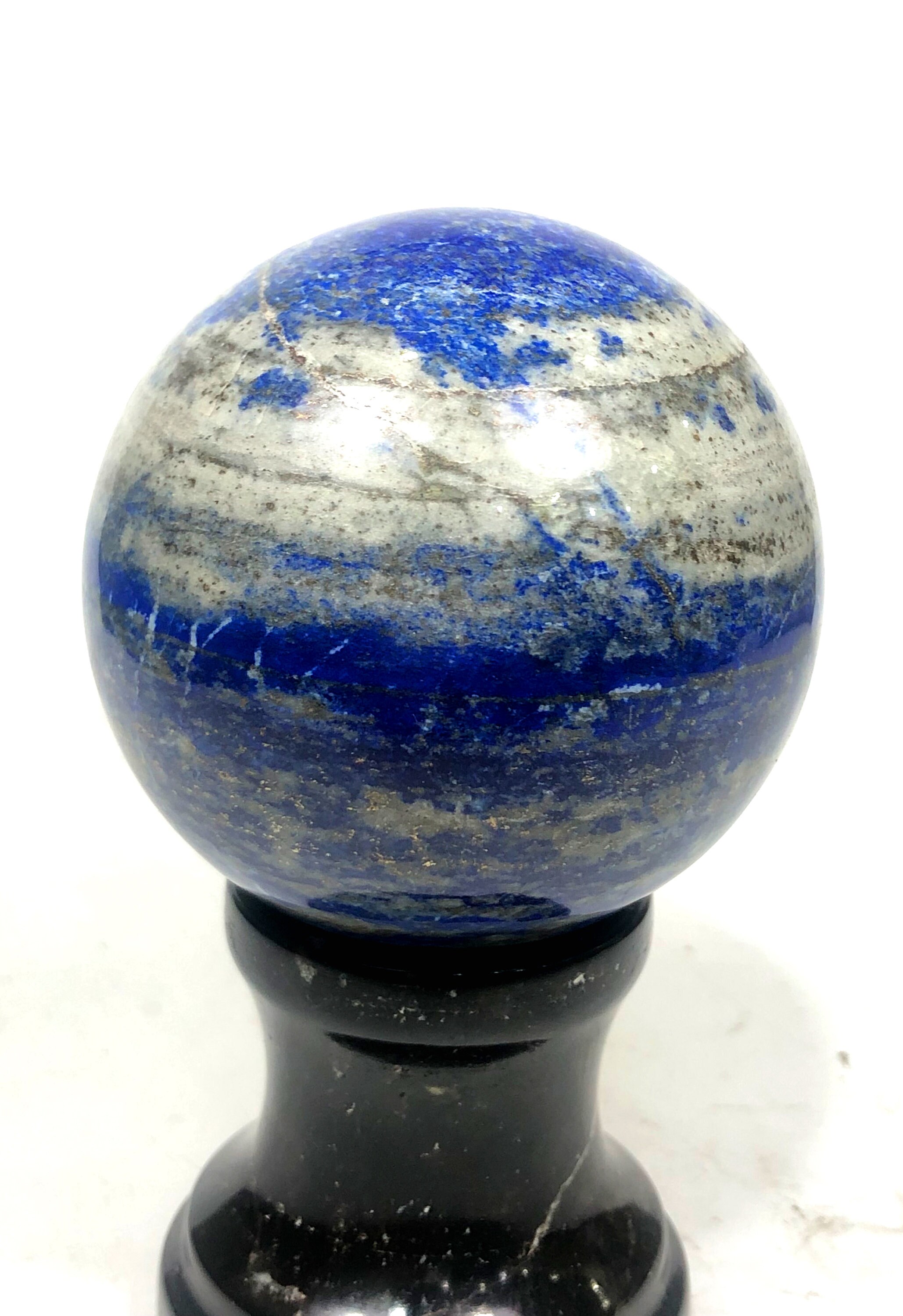 ラピスラズリ球（黄鉄鉱入り） - アフガニスタン（67 mm、471 グラム