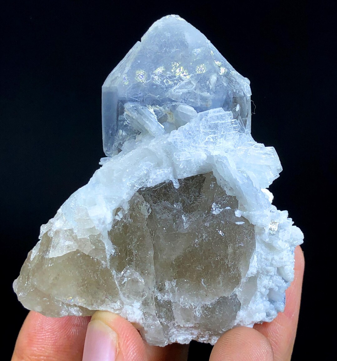 Blue Quartz With Albite From Afghanistan - 85 Gram - Etsy