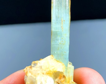 Cristal de aguamarina azul de Skardu, Pakistán: 36,15 cts
