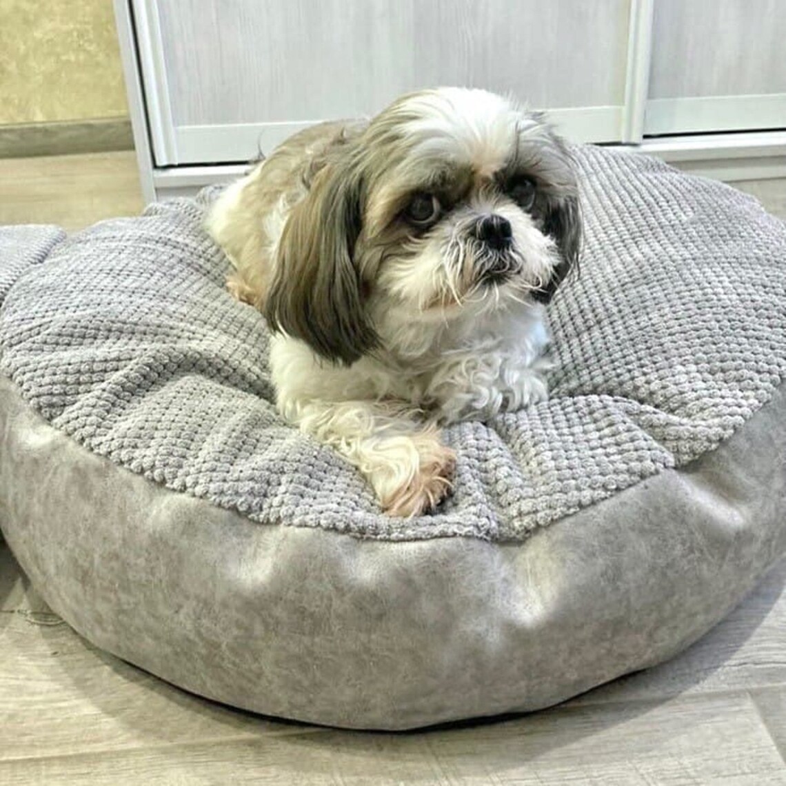 Round Dog bed with washable cover for small & large cats and Etsy