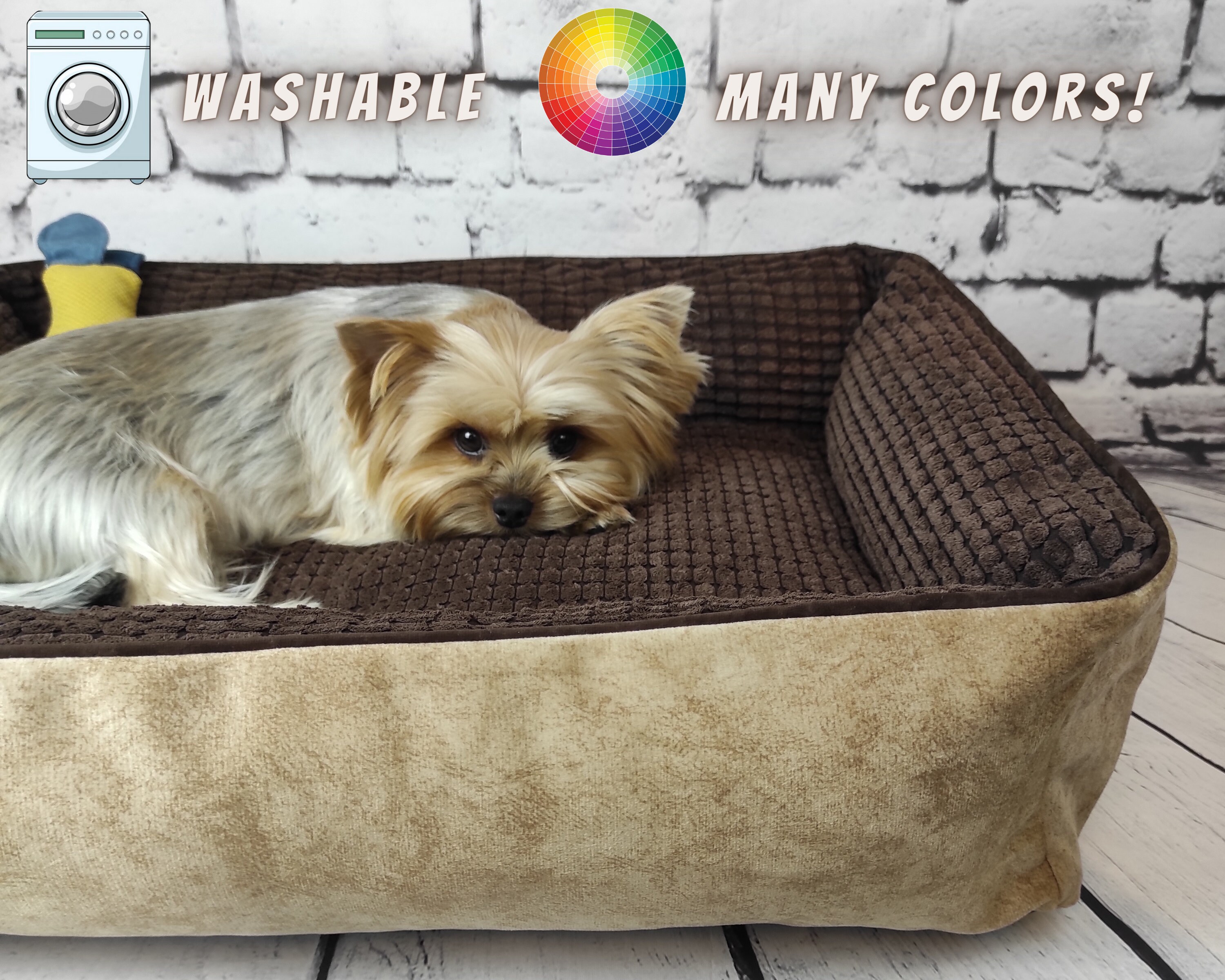 SALE Brown Dog beds with soft washable cover cat bed Etsy