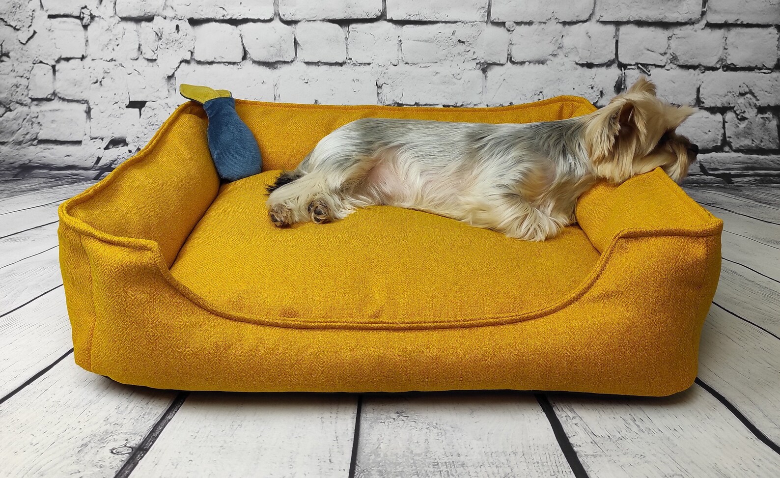 Yellow Dog bed with removable cover bright dog nest sunshine Etsy