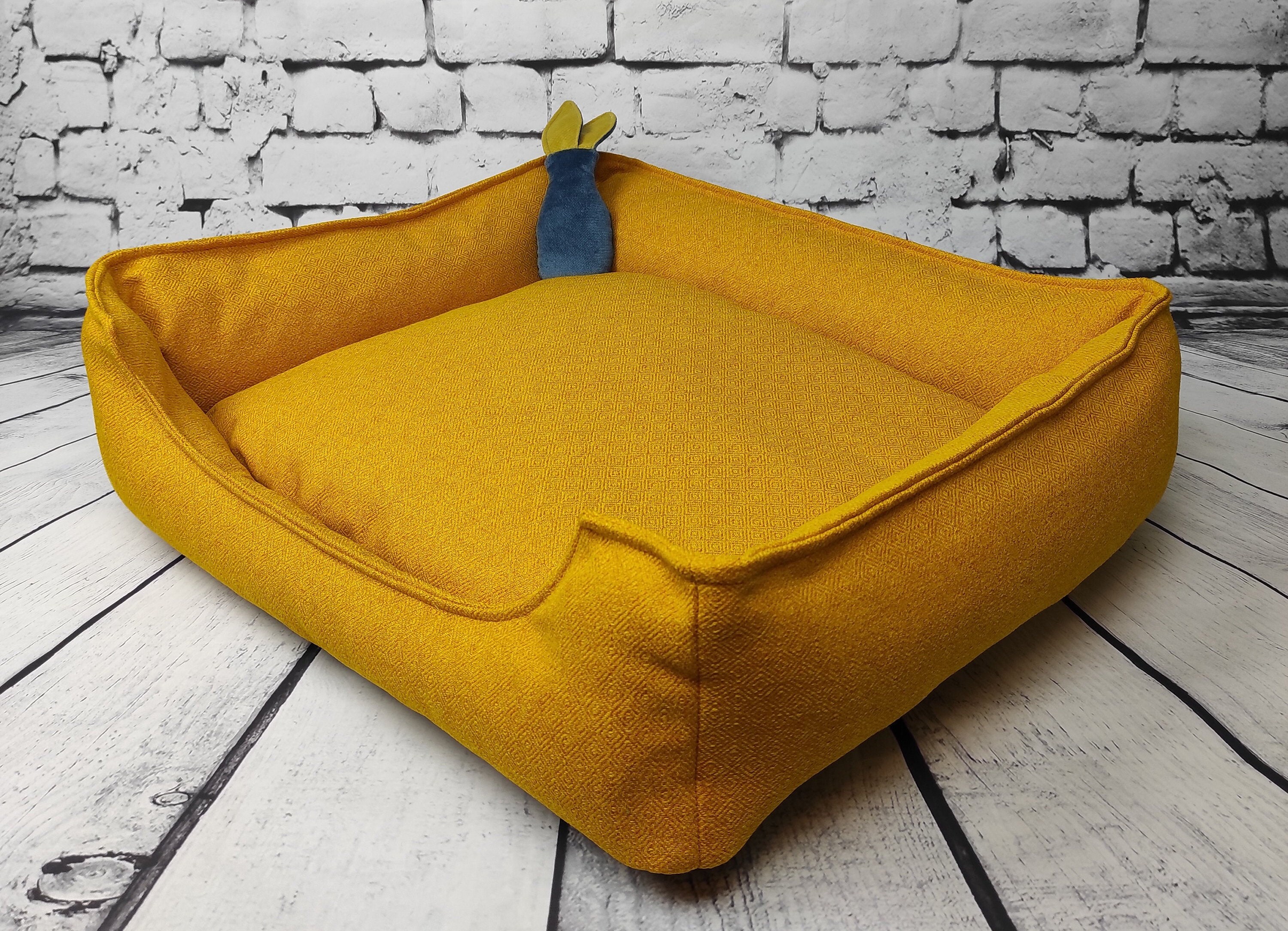 Yellow Dog Bed With Removable Cover Bright Dog Nest Sunshine Etsy Canada