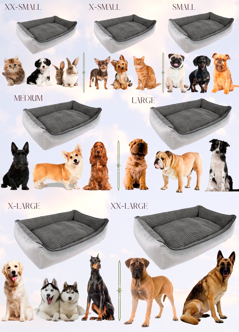 Gray Dog beds with soft removable washable cover cat bed Etsy