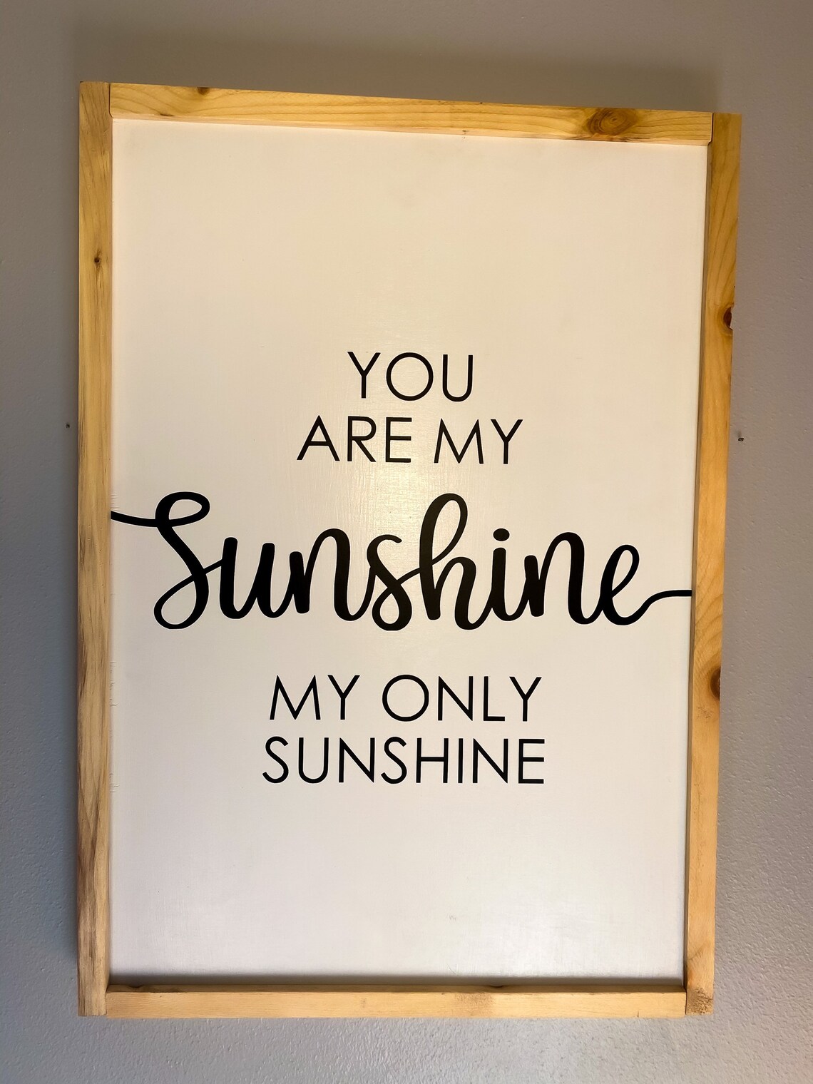 You Are My Sunshine Wood Sign Large Wall Art Etsy