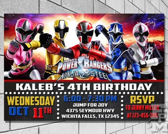 Mighty Morphin Power Ranger Party Etsy