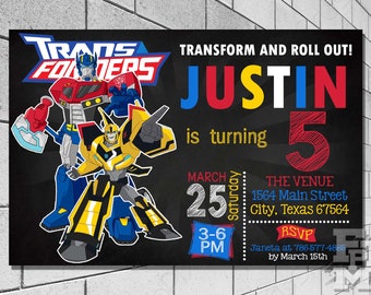 Transformers Invitation Etsy