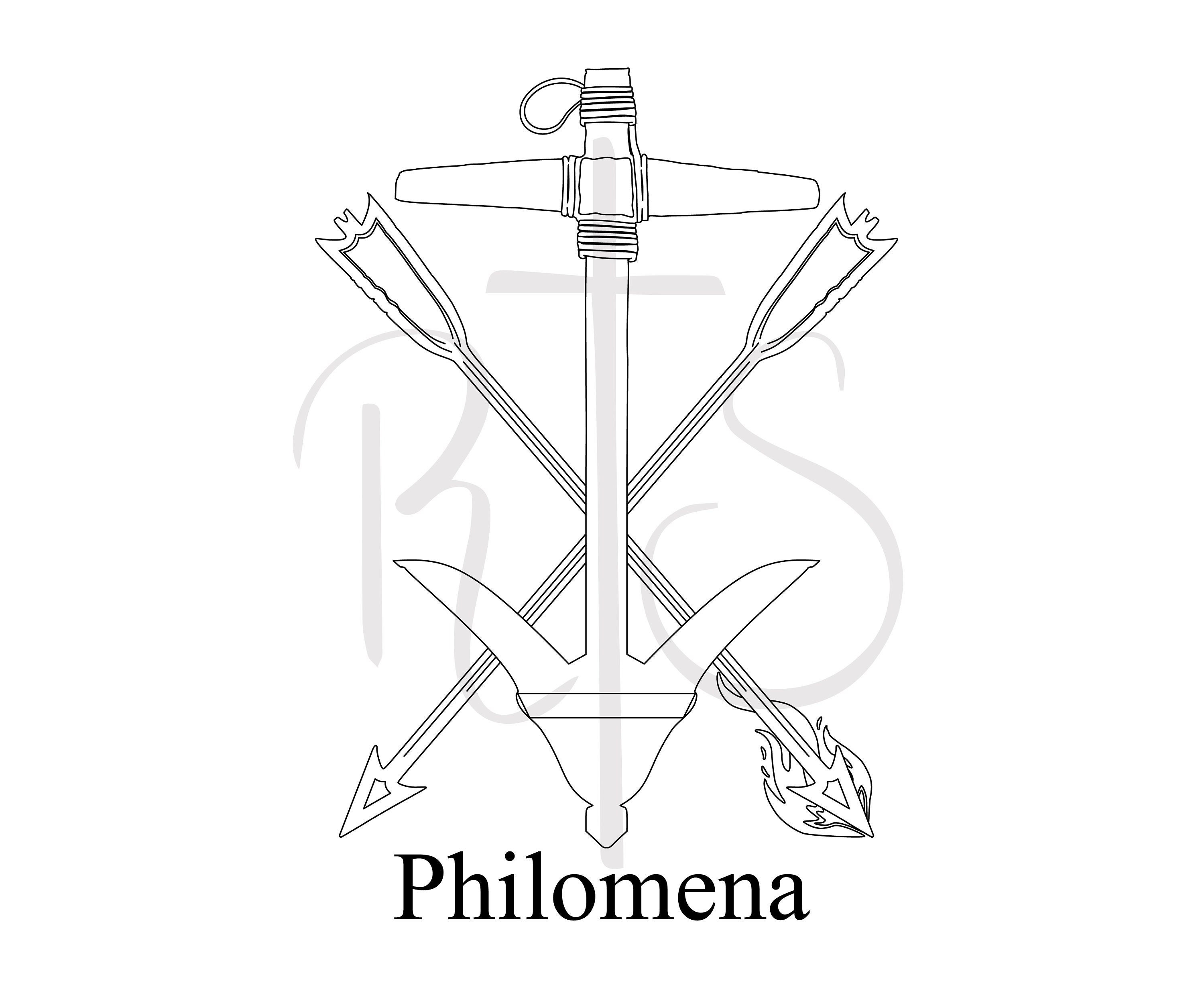 St. Philomena Saint Symbol PNG/PDF Etsy New Zealand