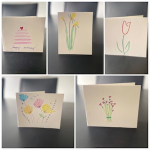 Amoureusement dessiné à la main et aquarelle toutes les cartes de vœux occasion faites sur commande
