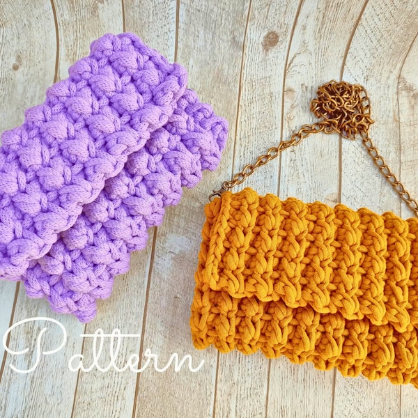 Crochet purse pattern Crochet clutch pattern Crochet bag pattern Crossbody bag Handbag pattern Crochet evening bag step by step pattern