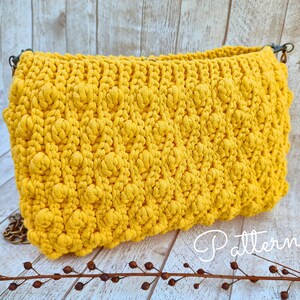 Modèle de sac ondulé au crochet (PDF + vidéo) : petit sac à main sans couture, modèle de sac à main au crochet, sac à bandoulière au crochet, tutoriel de mini sac pour femme