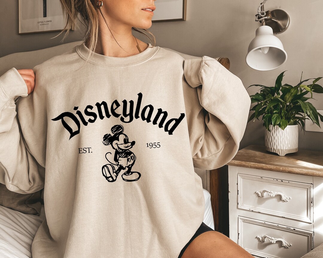 Classic Disneyland Sweatshirt, Retro Disney Shirt, Vintage Inspired Disney  Sweater, Disneyland Est 1955, Mickey Mouse Sketch Sweatshirt - Etsy
