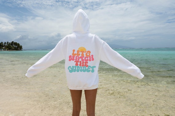 Lets Watch the Sunset Sweatshirt, Beach Hoodie, Summer Sweatshirt