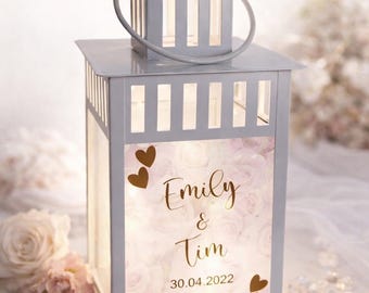 Laterne Hochzeit| Hochzeit personalisiert | Laterne personalisiert Hochzeit | Hochzeitslaterne