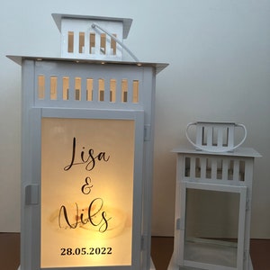 Laterne Hochzeit Hochzeit personalisiert Laterne personalisiert Hochzeit Hochzeitslaterne Bild 9