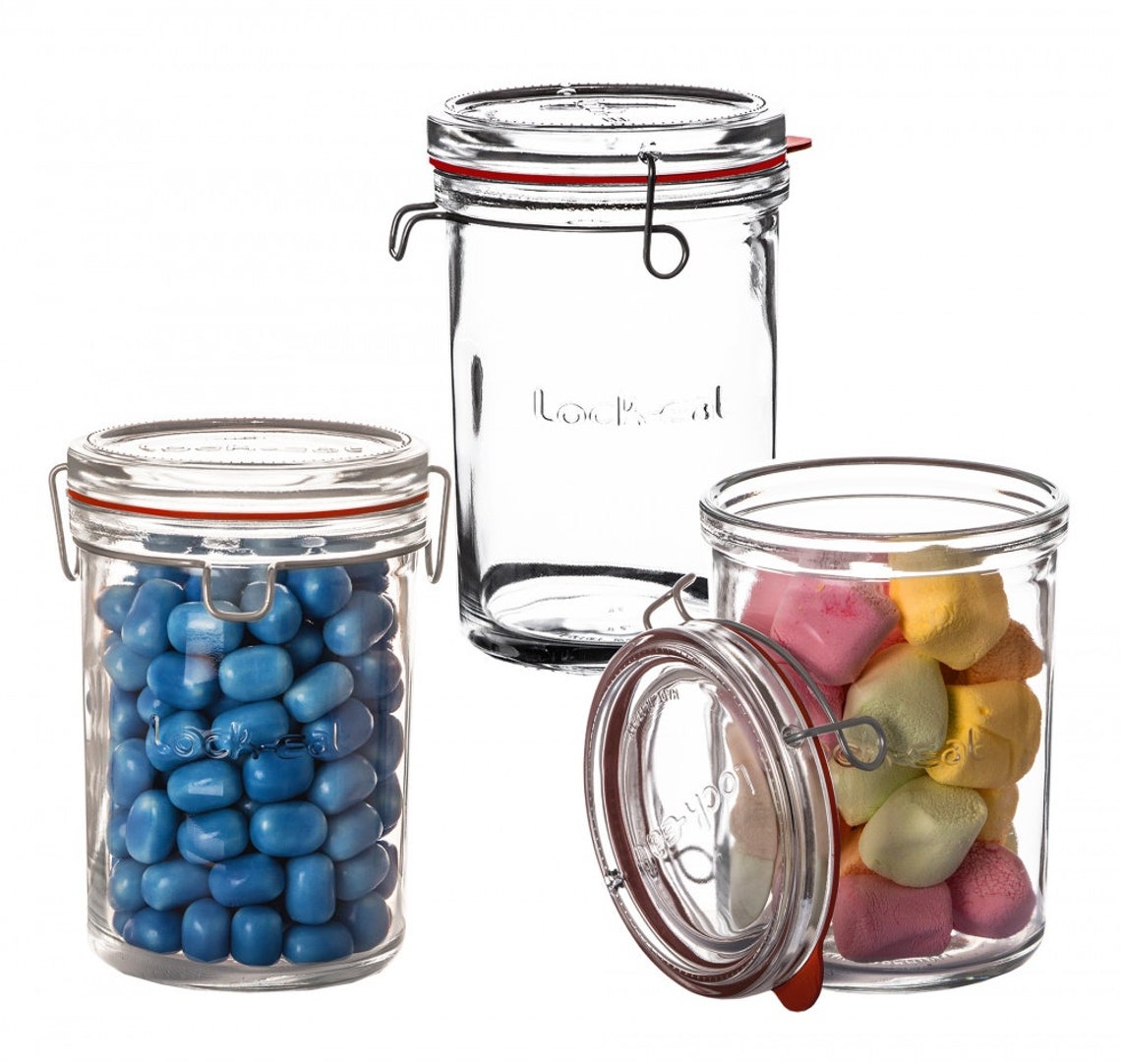 3x LockEat mason jar 1.5 litres with rubber seal Etsy