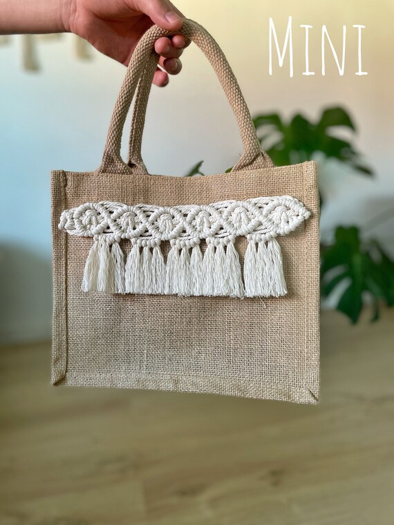 Handmade Macrame Jute Bag Etsy Canada