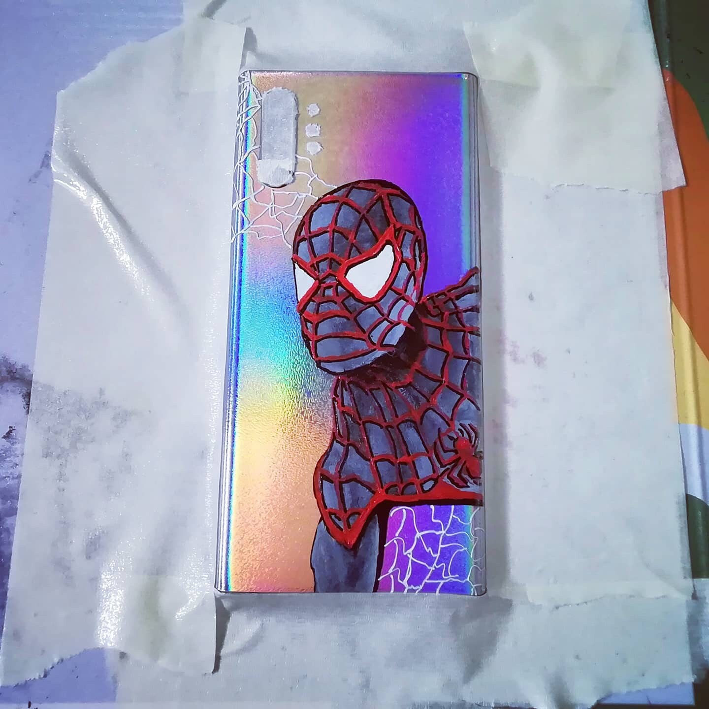 Custom mobile case painted and handdrawn. Mobile Case. Etsy