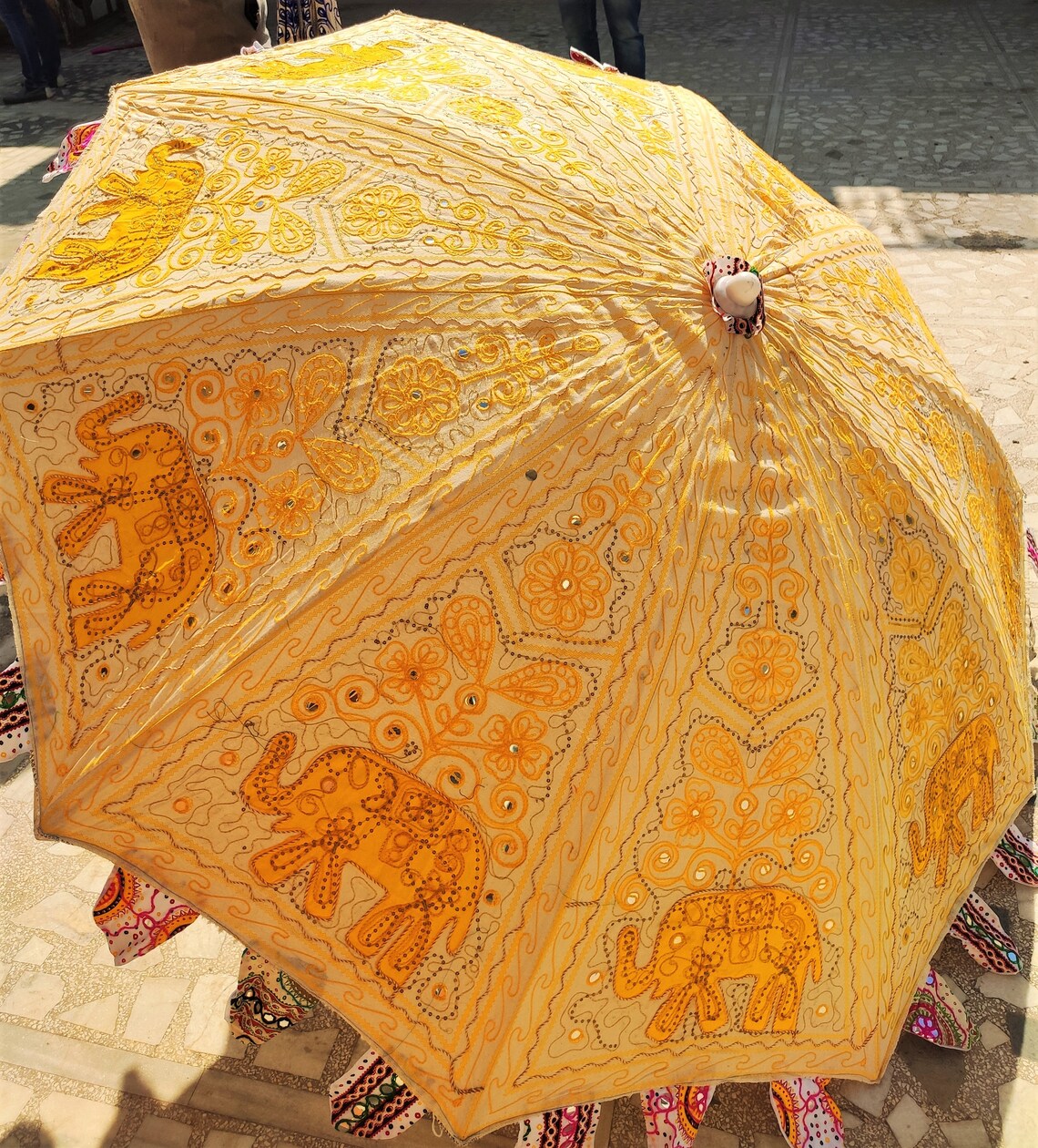 Vintage Garden Decorative Large Umbrella Sun Shade Cotton Etsy