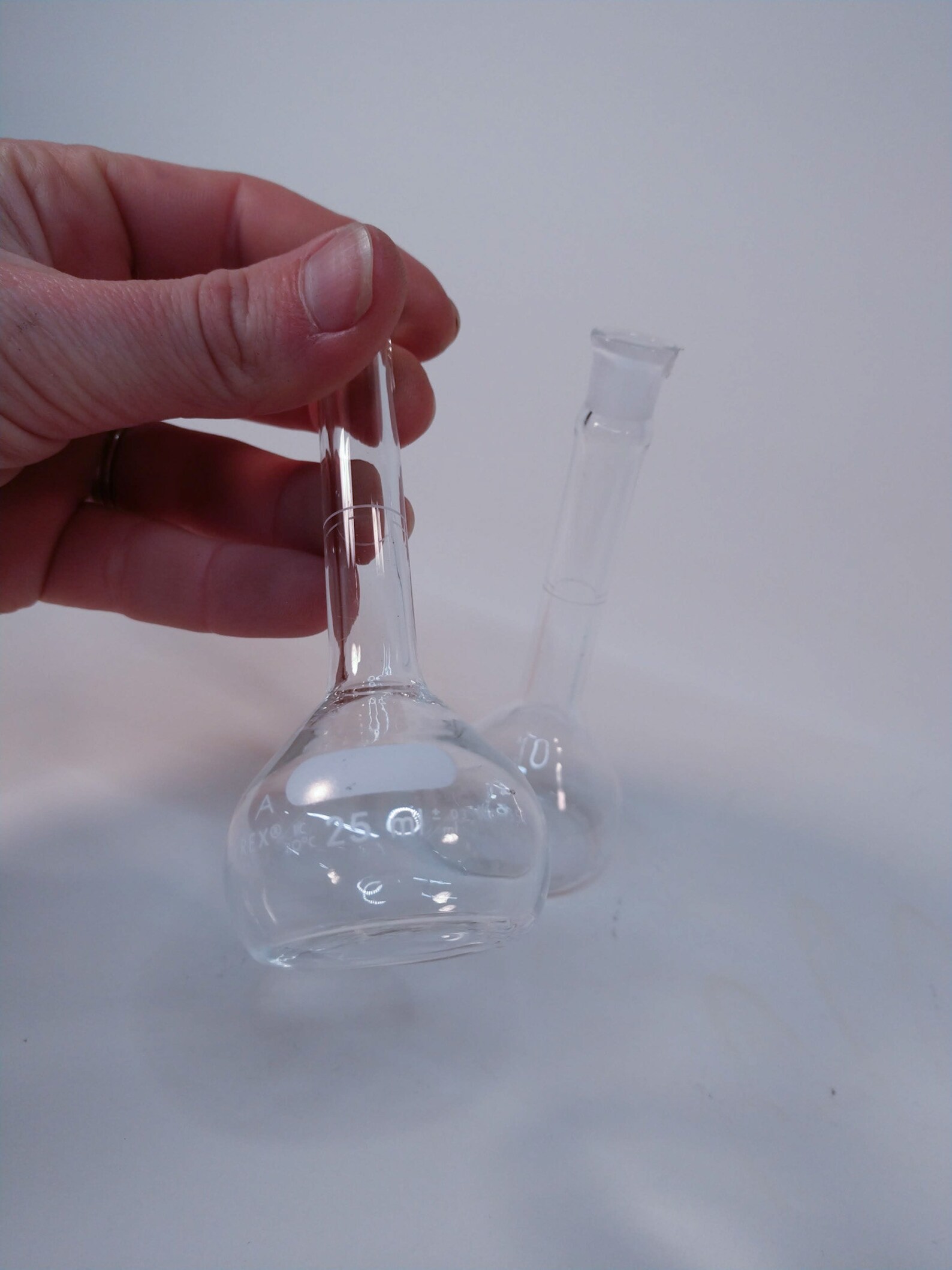 Vintage Lab Glass Volumetric Flask 10 Ml Etsy
