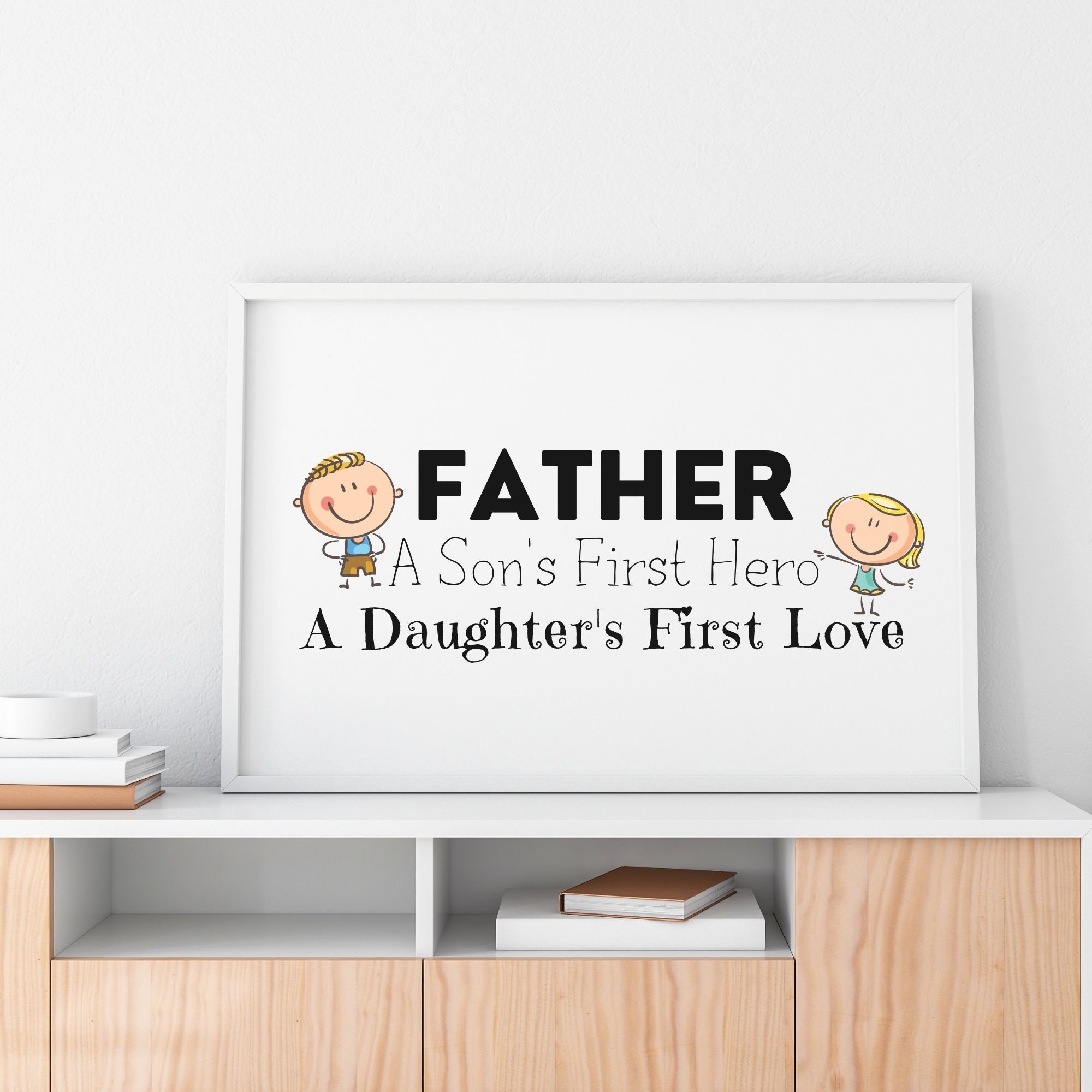 FATHER'S DAY GIFT Quote For DadFatherHeroInstant Etsy