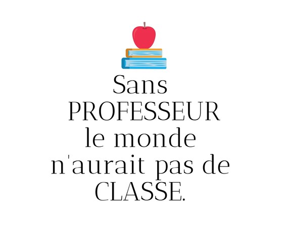Cadeau Pour Professeur Citation Pour Imprimerinstant Etsy