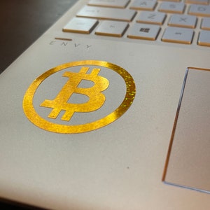 Holographic Bitcoin Logo Decal