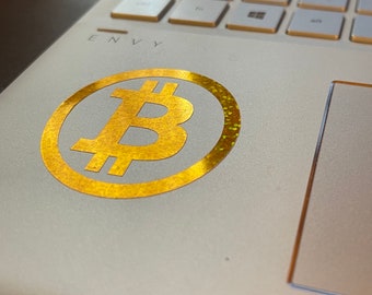 Holographic Bitcoin Logo Decal