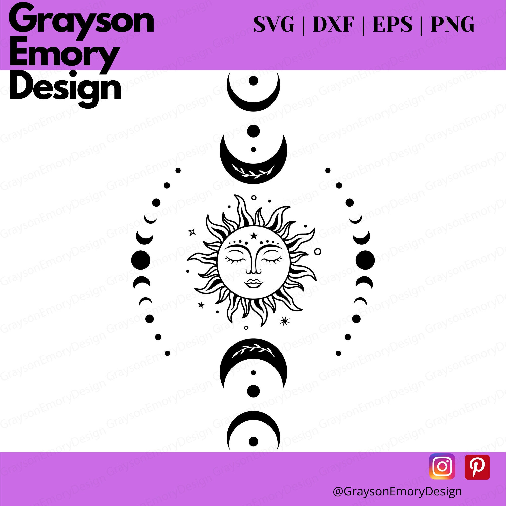 Sun And Moon Svg Celestial Svg Sun Svg Moon Svg Boho Svg Etsy Uk