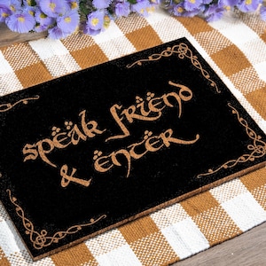 Speak Friend and Enter Doormat: Geeky Elvish Welcome Mat