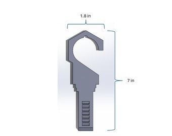 Ratcheting Belt (Hole-less Belt) Hanger for Single Belt, STL File Download for 3D Printing (1-Belt Size download)