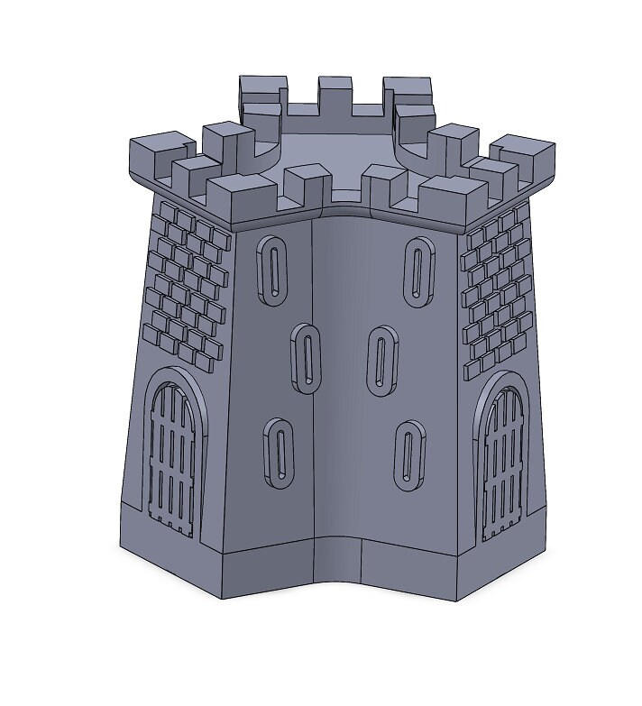 Fortress - City Piece compatible with Settlers of Catan, STL File for 3D Printing