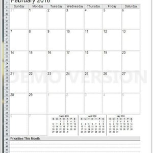 Eenvoudige herbruikbare, aanpasbare maandkalender