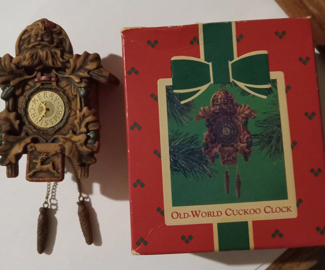 1984 Hallmark Old World Cuckoo Clock Ornament in Box Etsy