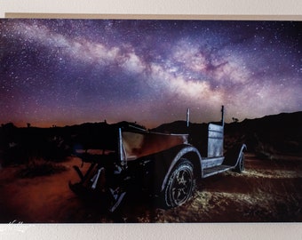 Milky Way Over Joshua Tree National Park Old Truck Photograph Color Print Picture