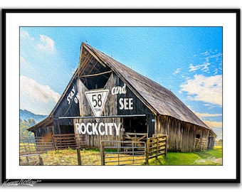 See Rock City Barn Print: Rural Tennessee Advertising Art