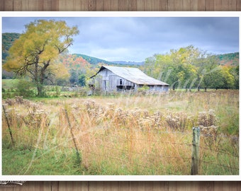 Autumn Barn Fine Art Print: East Tennessee Farmhouse Decor