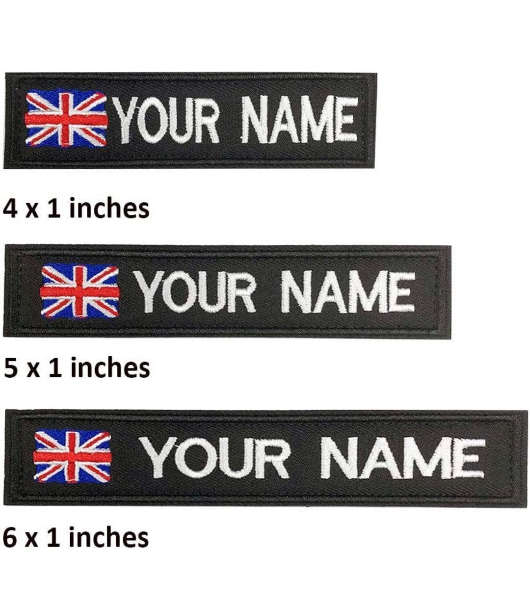 Custom Military Name Patch Personalized Embroidery British Etsy