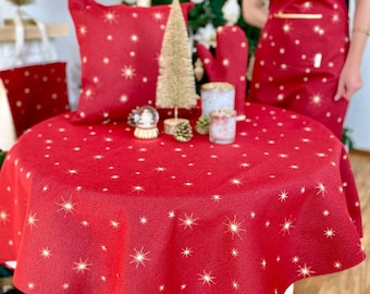 Dvaorc 4 Paquets Nappe De Noël Nappe Rectangulaire à Carreaux Avec Arbre De Noël Et Flocons De Neige Pour La Salle à Manger, Décoration De Fête De Noël