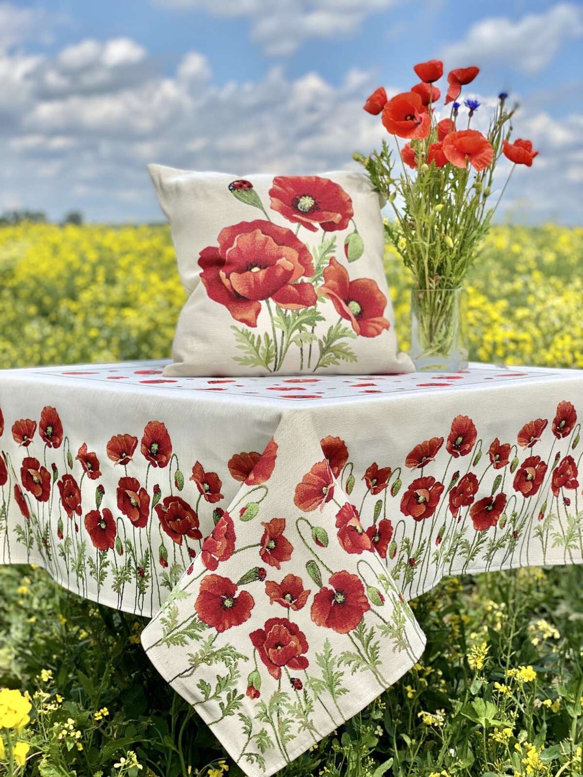 Home Tablecloths Textile Floral Tablecloth Tapestry Etsy