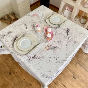 Kitchen dining tablecloth, Water repellent home tablecloth, Stains repellent tablecloth, Outdoor tablecloth, Water proof tablecloth