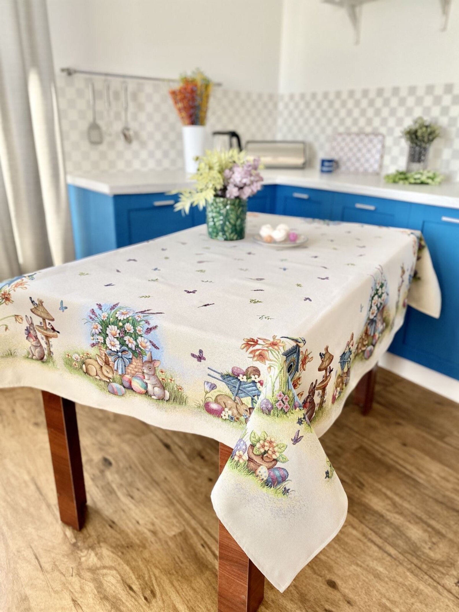 Oval Easter Tablecloth - 8i0fbsy
