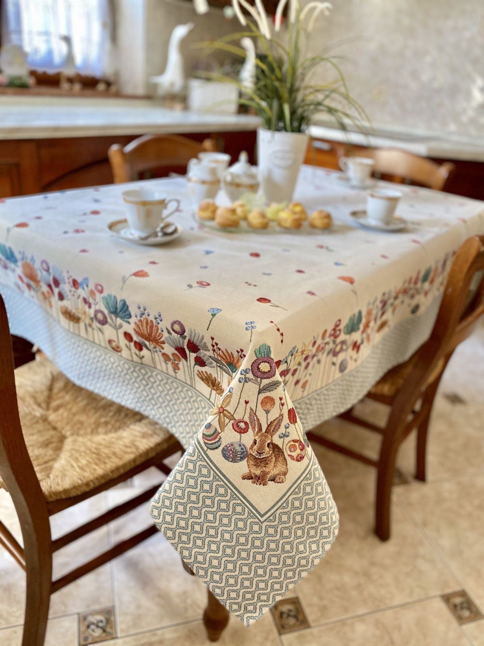 Easter Tablecloths Easter Textile Easter Tablecloth with Etsy